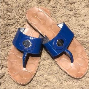 Coach blue sandals size 7